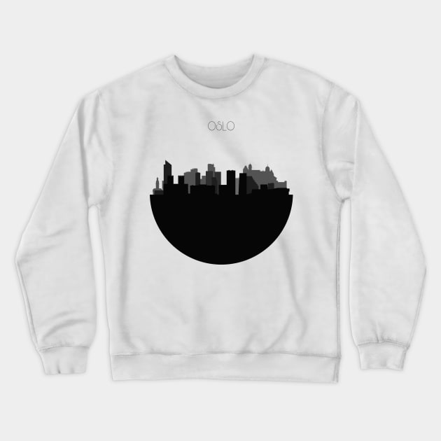 Oslo Skyline Crewneck Sweatshirt by inspirowl